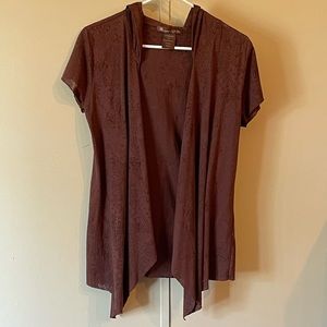 Cowgirl Tuff Brown L Cardigan